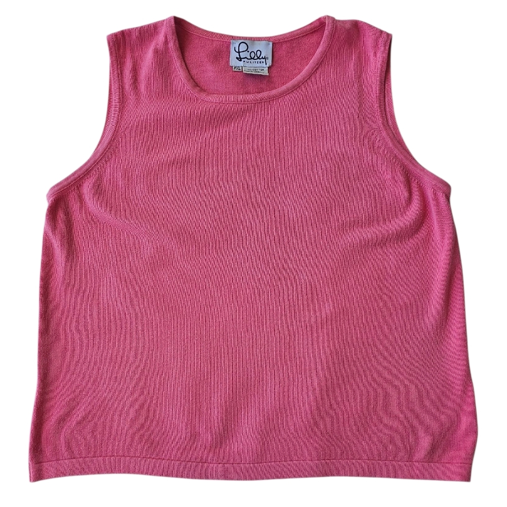 Lilly Pulitzer Vintage Tank Top - Women's Size XL Petite - Cotton Layering Piece
